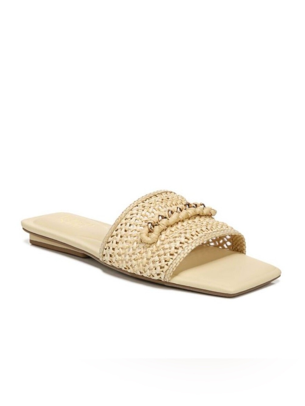 Franco Sarto Natural Raffia Slide Sandal